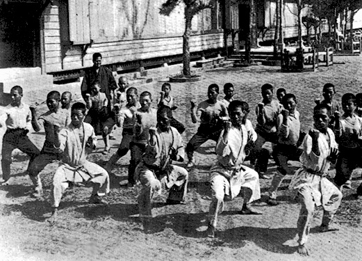 miyagi teaching karate in Okinawa